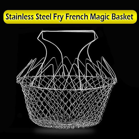 Stainless Steel Fry French Magic Basket - Saadiq.pk