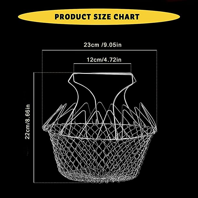 Stainless Steel Fry French Magic Basket - Saadiq.pk