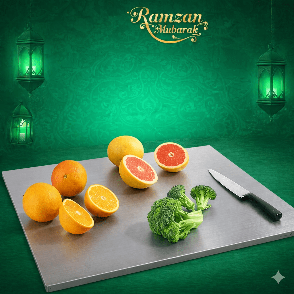 Stainless Steel Kitchen Cutting Board, Hygienic & Easy to Clean, Cutting Board - Saadiq.pk