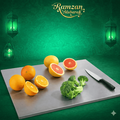 Stainless Steel Kitchen Cutting Board, Hygienic & Easy to Clean, Cutting Board - Saadiq.pk