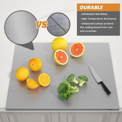 Stainless Steel Kitchen Cutting Board, Hygienic & Easy to Clean, Cutting Board - Saadiq.pk