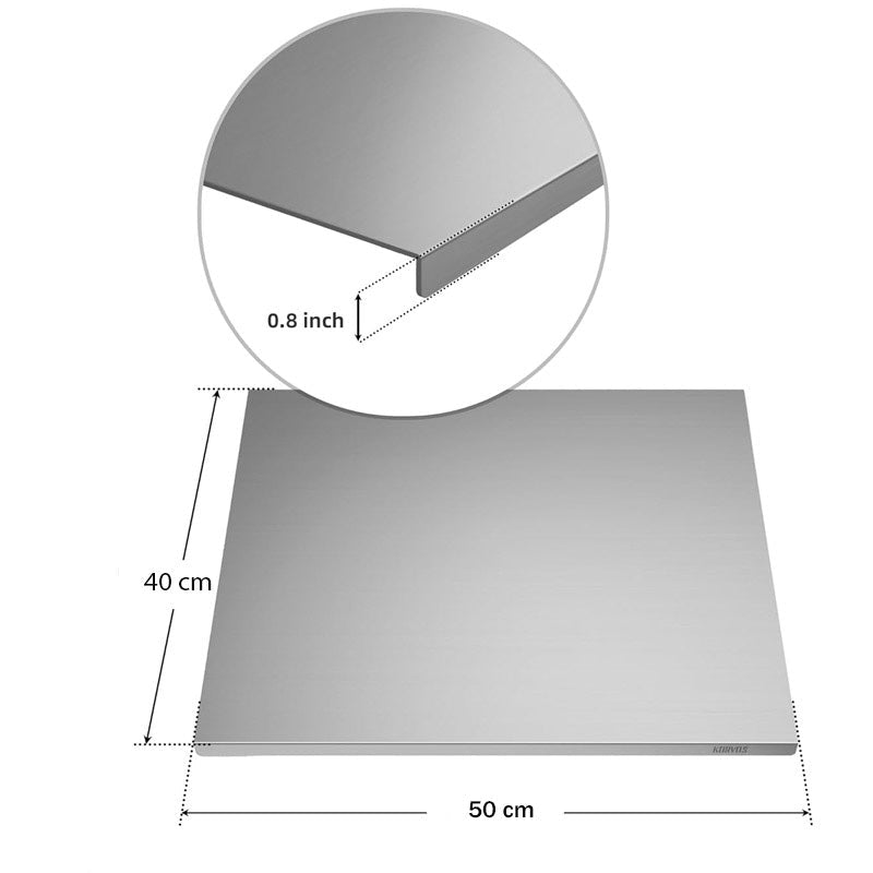 Stainless Steel Kitchen Cutting Board, Hygienic & Easy to Clean, Cutting Board - Saadiq.pk