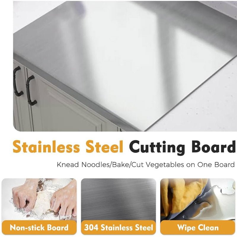 Stainless Steel Kitchen Cutting Board, Hygienic & Easy to Clean, Cutting Board - Saadiq.pk