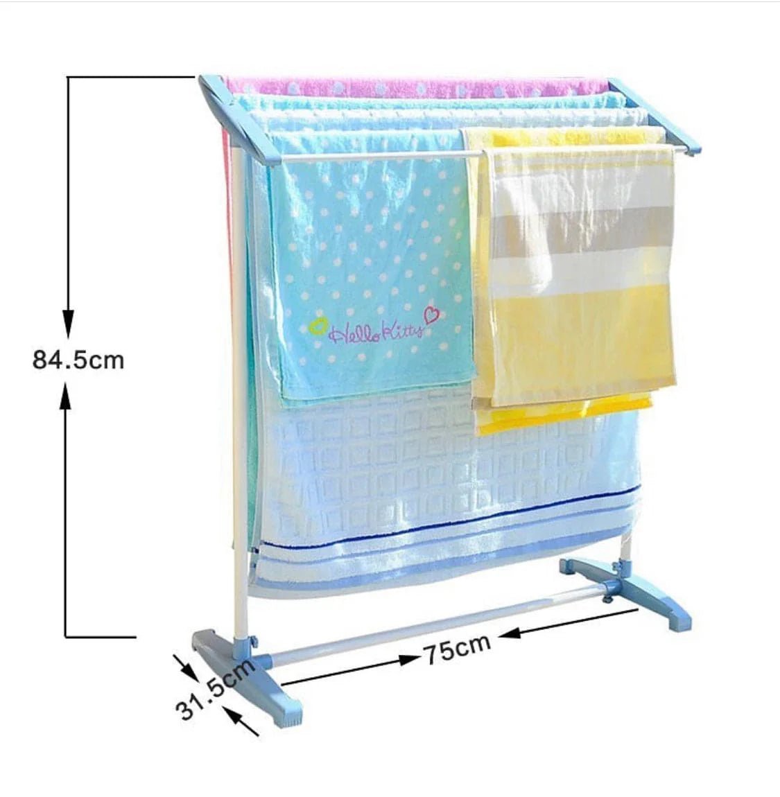 Stainless Steel Mobile Drying Rack | Indoor/Outdoor Floor‑Standing Towel Hanger - Saadiq.pk
