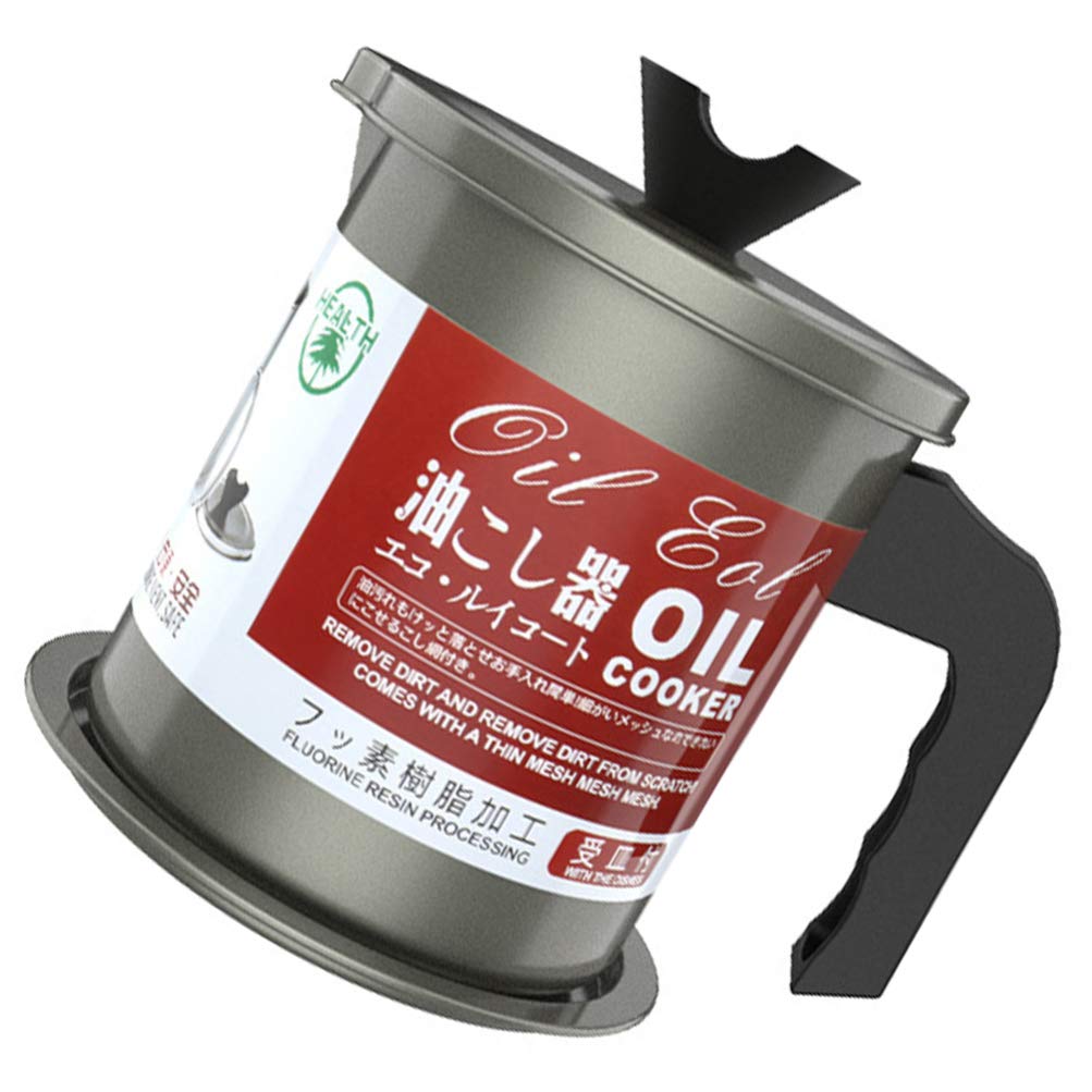 Stainless Steel Oil Filter Pot with Strainer |Kitchen Oil Container - Saadiq.pk