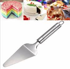 Stainless Steel Pizza and Cake Lifter with Side Cutter – Kitchen Baking Tool - Saadiq.pk