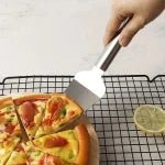 Stainless Steel Pizza and Cake Lifter with Side Cutter – Kitchen Baking Tool - Saadiq.pk