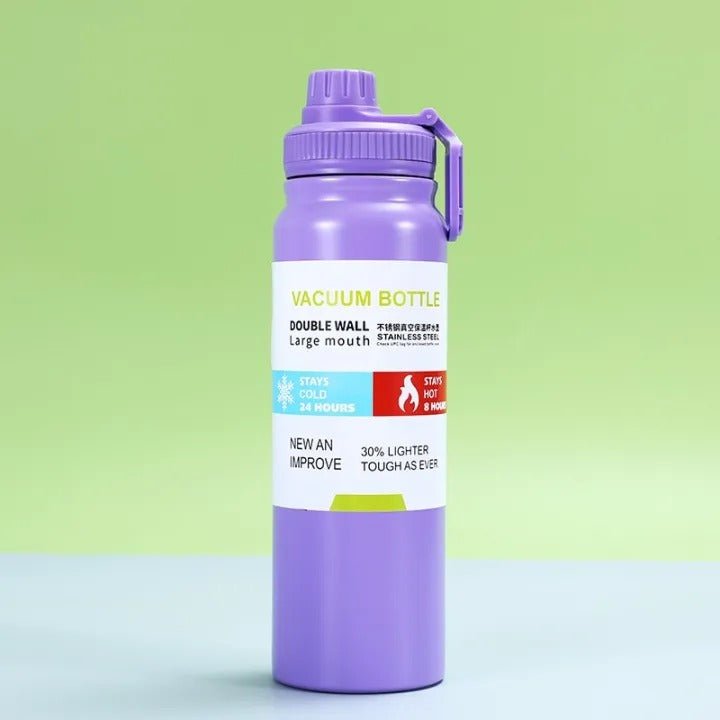 Stainless Steel Vacuum Bottle – 1000ml Insulated Water Flask - Saadiq.pk