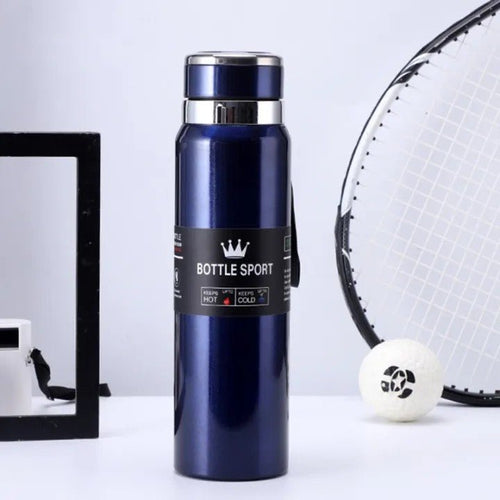 Stainless Steel Water Travel Bottle – 1000ml Leak - Proof Vacuum Flask - Saadiq.pk