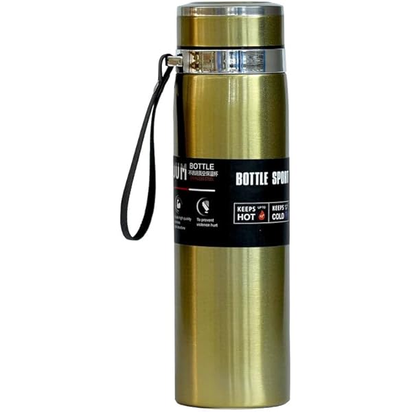 Stainless Steel Water Travel Bottle – 1000ml Leak - Proof Vacuum Flask - Saadiq.pk
