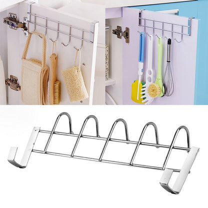 Steel Cabinet Hanger – Over the Door 5 Hook Organizer Rack - Saadiq.pk