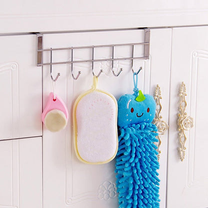 Steel Cabinet Hanger – Over the Door 5 Hook Organizer Rack - Saadiq.pk