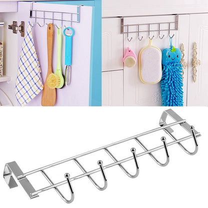 Steel Cabinet Hanger – Over the Door 5 Hook Organizer Rack - Saadiq.pk