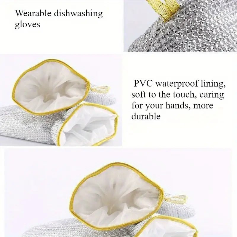 Steel Heavy - Duty PVC Waterproof Gloves - Saadiq.pk