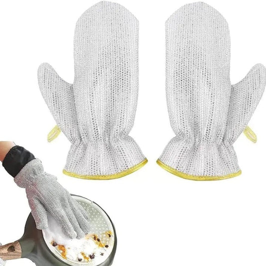 Steel Heavy - Duty PVC Waterproof Gloves - Saadiq.pk