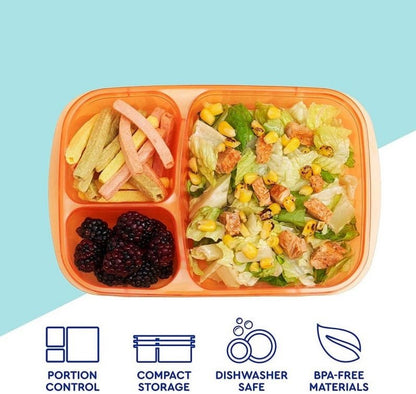 Student Lunch Box – Airtight, Lightweight & Multi - Partition (700ml / 1000ml) - Saadiq.pk