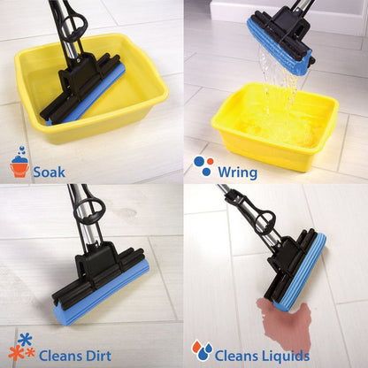Super Absorbent Self Squeeze Sponge Floor Mop - Saadiq.pk