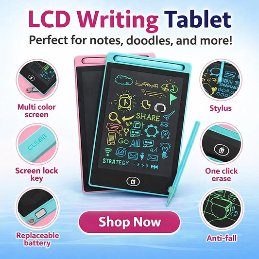 8.5 Inch LCD Writing Tablet for Kids – Multicolor Screen Reusable Digital Drawing