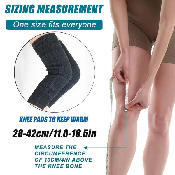 Thermal Knee Warmer with Adjustable Belt – Fleece Padded Knee Support for Cold, Pain Relief & Winter Protection (PAIR) - Saadiq.pk