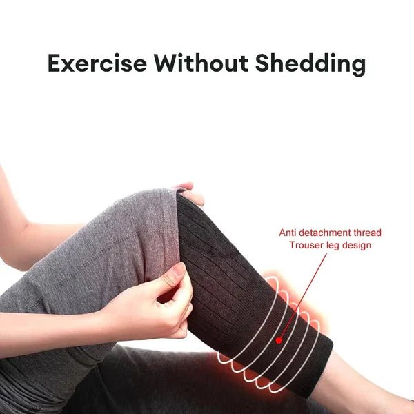Thermal Knee Warmer with Adjustable Belt – Fleece Padded Knee Support for Cold, Pain Relief & Winter Protection (PAIR) - Saadiq.pk