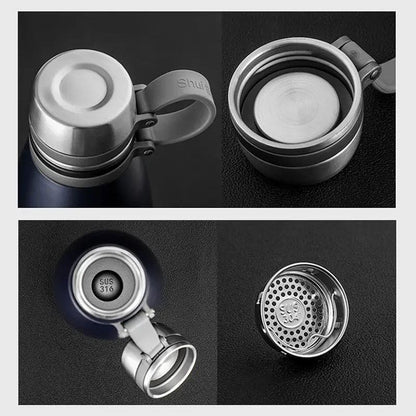 "800ml Stainless Steel Vacuum Flask – Hot & Cold Water Bottle | Insulated Thermos for Gym, Office & Travel"