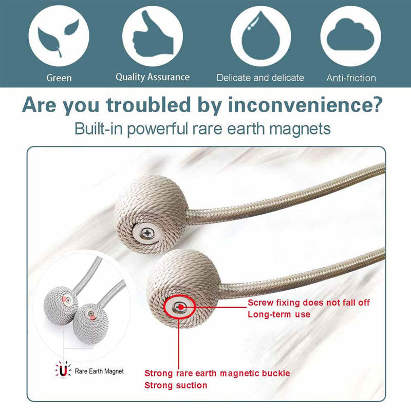 2PCS Magnetic Curtain Tiebacks
