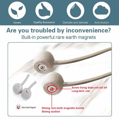 2PCS Magnetic Curtain Tiebacks