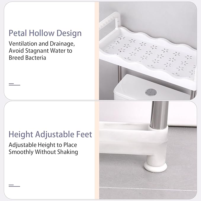 Toilet Storage Rack – Space - Saving Bathroom Organizer - Saadiq.pk