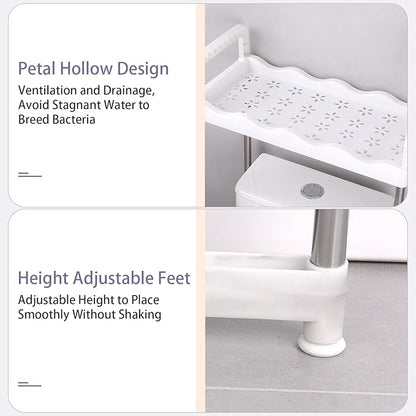 Toilet Storage Rack – Space - Saving Bathroom Organizer - Saadiq.pk