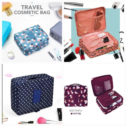 Travel Cosmetic Pouch – Waterproof & Large Capacity Makeup Bag - Saadiq.pk