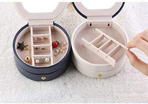Travel Jewelry Box Mini (Round Shape) – Compact Portable Jewelry Organizer - Saadiq.pk