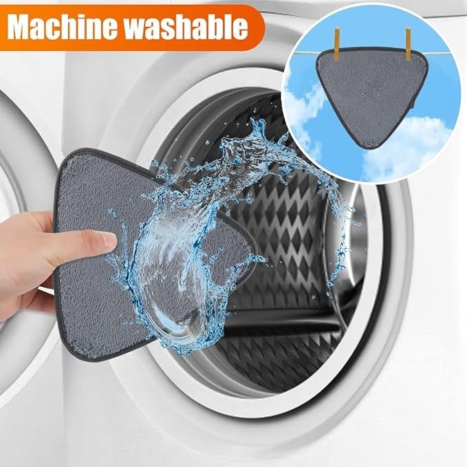 Triangle Mop Replacement Pads – Washable Microfiber Cleaning Pads - Saadiq.pk