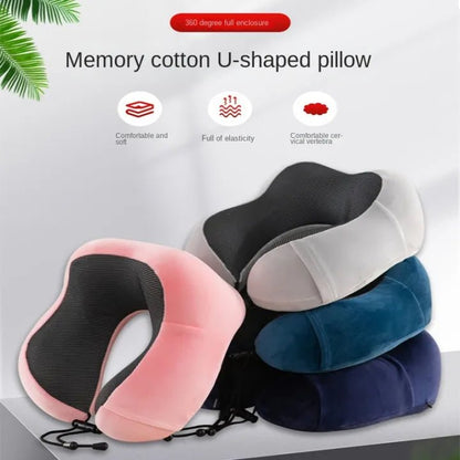 U - Shaped Travel Neck Pillow – Comfortable Support Cushion for Travel & Home - Saadiq.pk