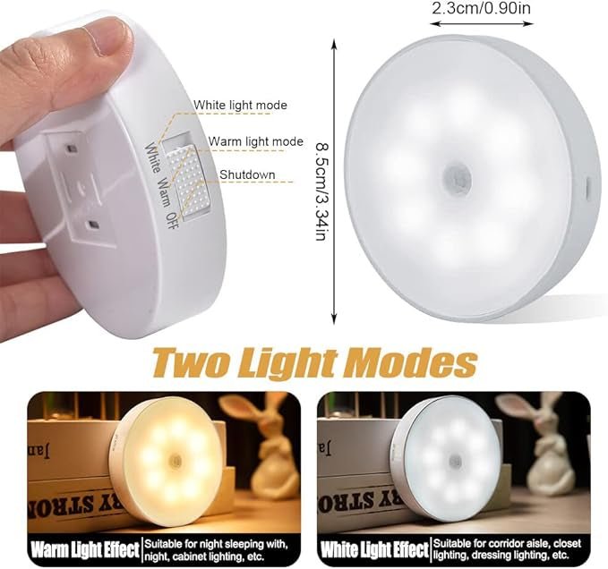 USB Charging Human Induction Night Light – Motion Sensor LED Lamp - Saadiq.pk
