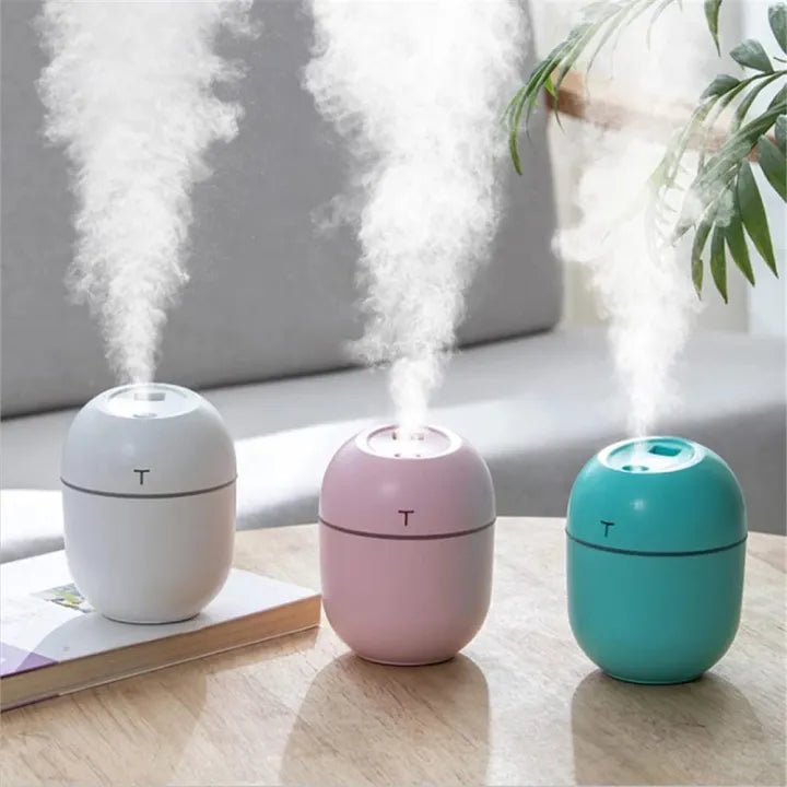USB Portable Air Humidifier | 3‑in‑1 Cool Mist Humidifier with Silent Mode & LED Light - Saadiq.pk