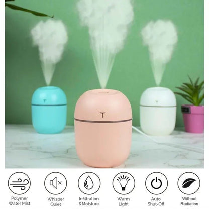 USB Portable Air Humidifier | 3‑in‑1 Cool Mist Humidifier with Silent Mode & LED Light - Saadiq.pk
