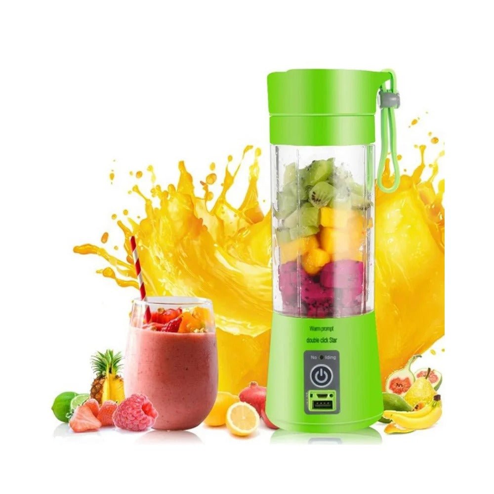 USB Rechargeable Mini Juicer Blender – Portable Fruit Smoothie Maker Bottle - Saadiq.pk