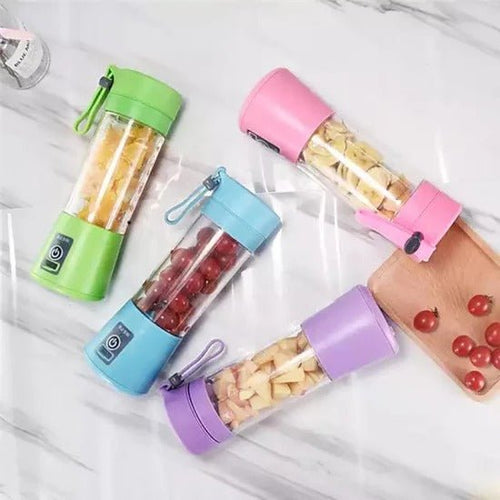 USB Rechargeable Mini Juicer Blender – Portable Fruit Smoothie Maker Bottle - Saadiq.pk