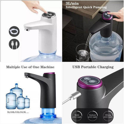 USB Rechargeable Water Dispenser Pump – Portable & Easy One - Click Operation - Saadiq.pk