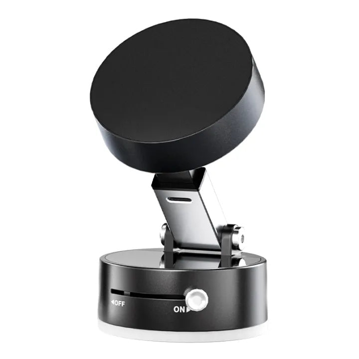 Vacuum Suction Magnetic Mobile Holder | Strong Dashboard Phone Mount | Adjustable Foldable Car & Home Phone Stand - Saadiq.pk
