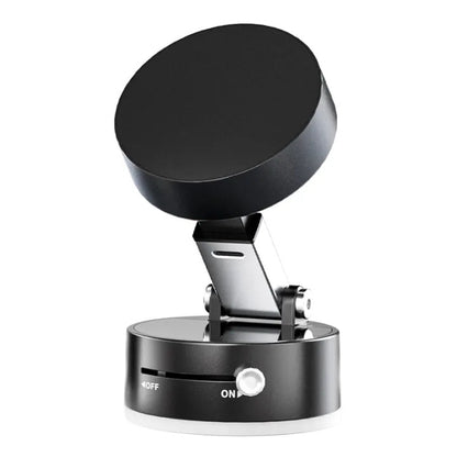 Vacuum Suction Magnetic Mobile Holder | Strong Dashboard Phone Mount | Adjustable Foldable Car & Home Phone Stand - Saadiq.pk