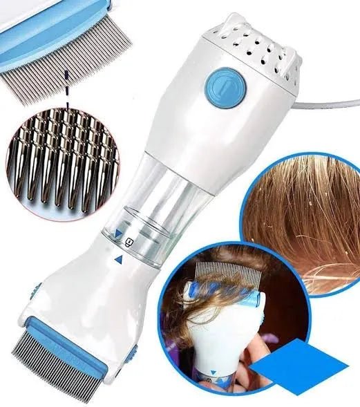 V‑Comb Electric Lice Remover | Anti‑Lice Vacuum Comb for Head Lice & Eggs - Saadiq.pk
