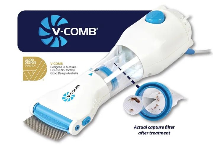 V‑Comb Electric Lice Remover | Anti‑Lice Vacuum Comb for Head Lice & Eggs - Saadiq.pk