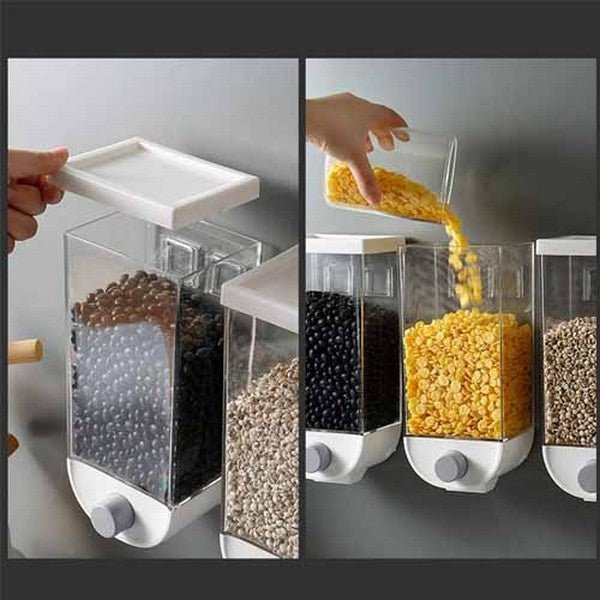 Wall - Mounted Cereal Dispenser – 1 KG Capacity - Saadiq.pk