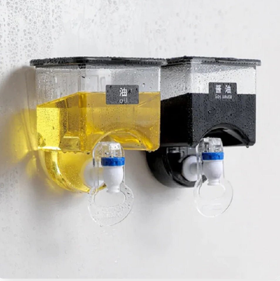 Wall - Mounted Oil Dispenser – Leak - Proof Liquid Seasoning Bottle for Kitchen - Saadiq.pk