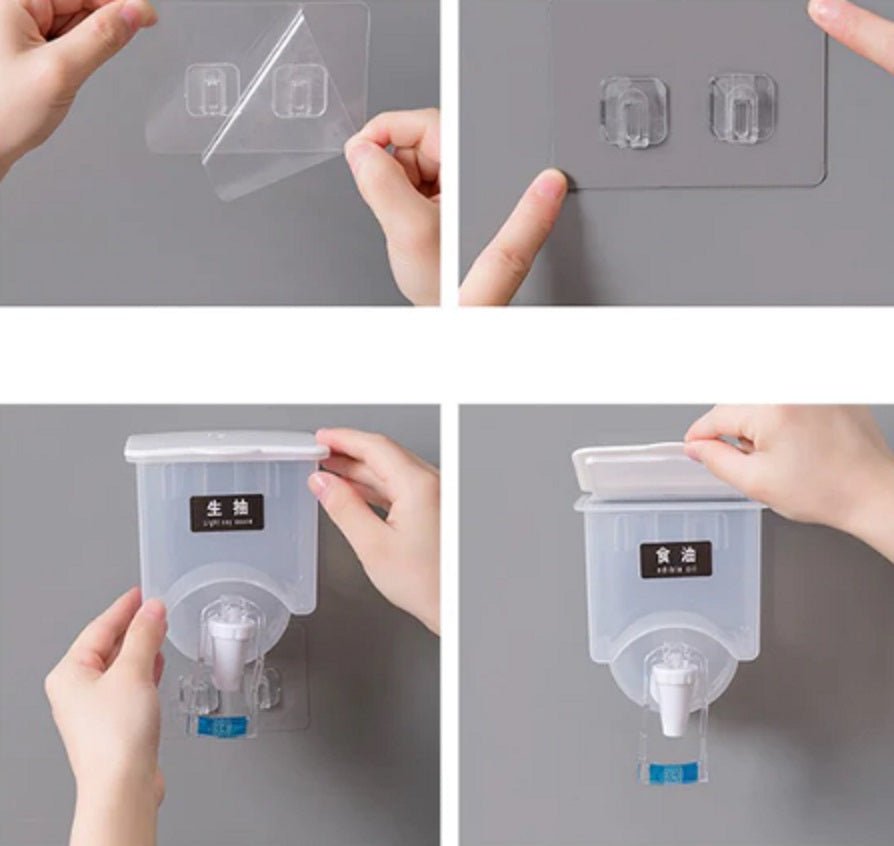 Wall - Mounted Oil Dispenser – Leak - Proof Liquid Seasoning Bottle for Kitchen - Saadiq.pk
