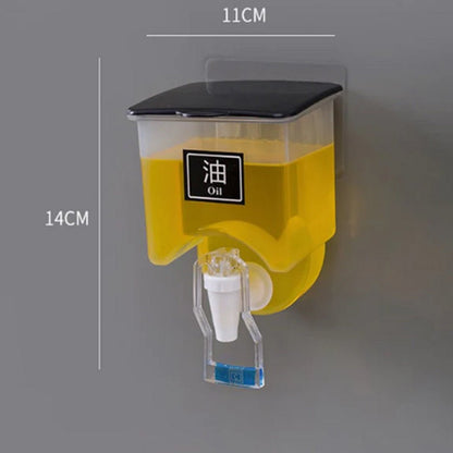 Wall - Mounted Oil Dispenser – Leak - Proof Liquid Seasoning Bottle for Kitchen - Saadiq.pk