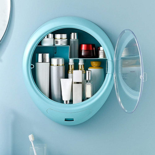 Wall - Mounted Oval Shape Organizer – Cosmetic & Accessory Storage Box - Saadiq.pk