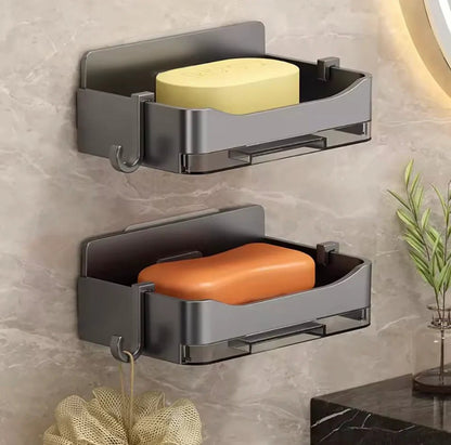 Wall Mounted Soap Holder With Drain Tray - Saadiq.pk