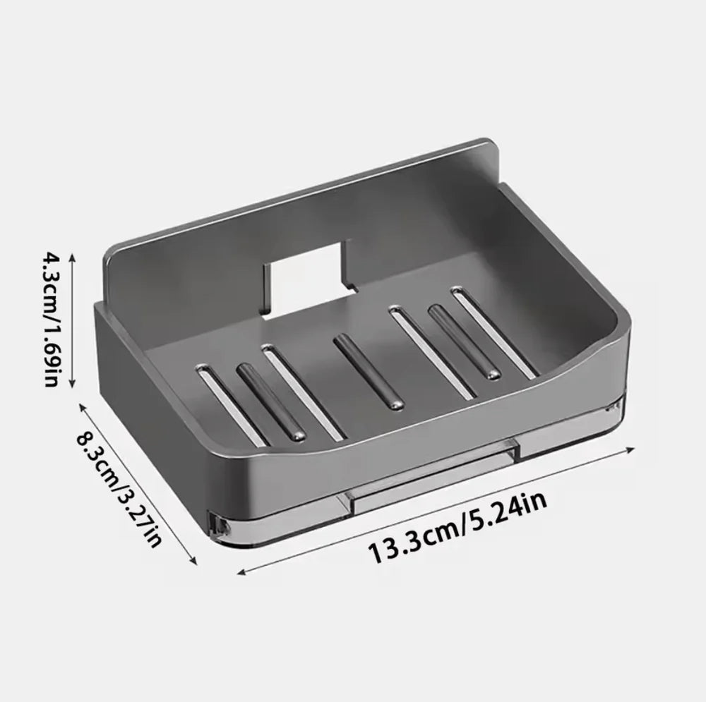 Wall Mounted Soap Holder With Drain Tray - Saadiq.pk